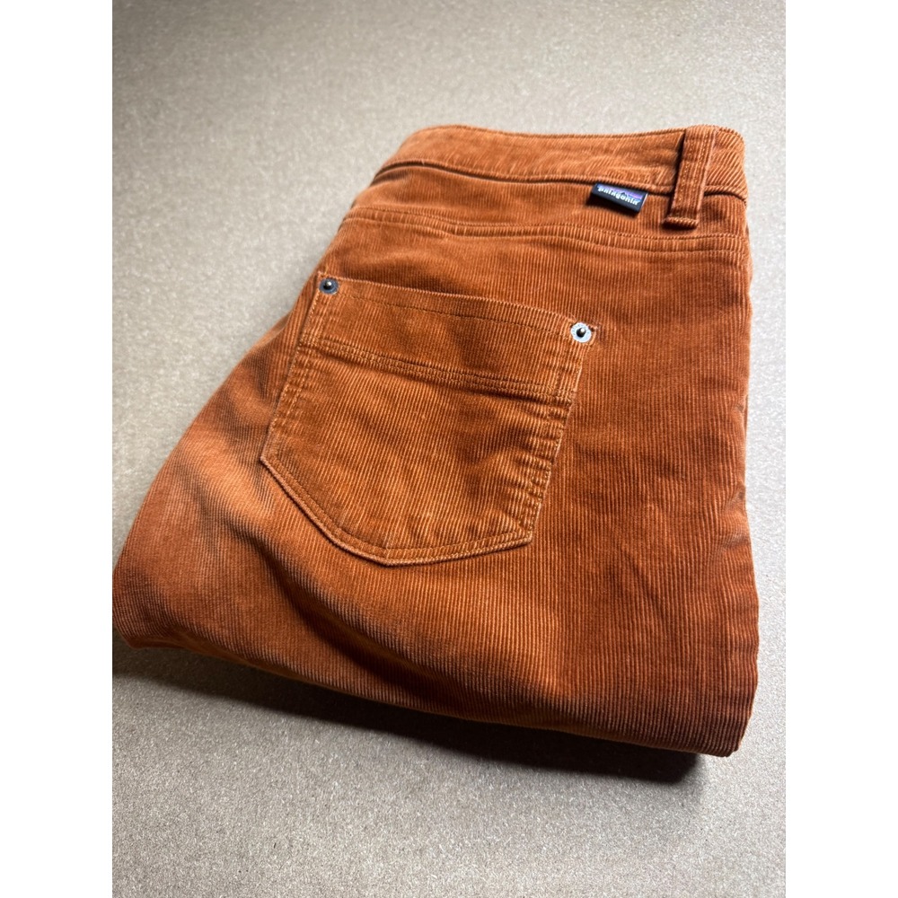 Patagonia Mens Organic Cotton Corduroy Slim Fit Pants Rust Orange Size 31